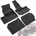 Sautvs Tpe Floor Mats For Honda Talon 1000x4 20-23 Front And Rear Row Liners All Weather Protection Slush 1000x-4 1000r-4 