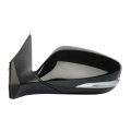 Ocpty Black Driver Side View Mirror Smooth With Power Adjustment Heated Signal Lamp Manual Folding Compatible For 2013 Hyundai