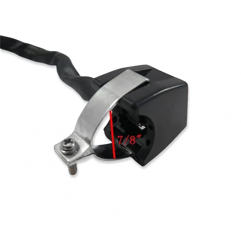 Httmt Xh1700c-007 Universal Yellow 7 8 Inches Handlebar Starter Kill Cut Off Stop Switch Push Button For Motorcycles Atvs
