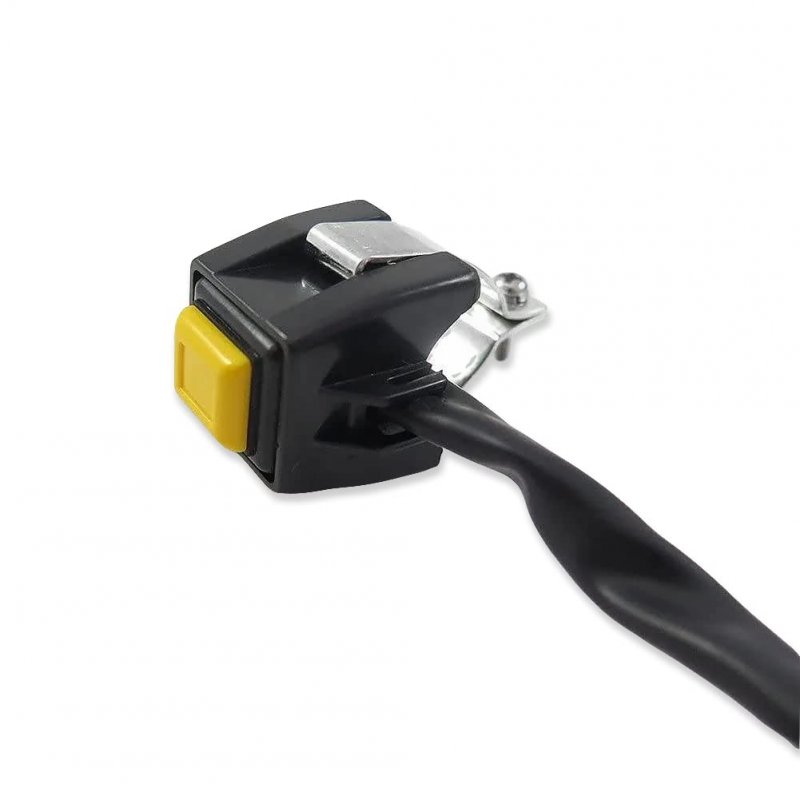 Httmt Xh1700c-007 Universal Yellow 7 8 Inches Handlebar Starter Kill Cut Off Stop Switch Push Button For Motorcycles Atvs