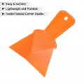Uxcell 12pcs Inside Corner Trowel 4 Inch Drywall Tool Plastic Knife For Spackling Wallpaper Orange