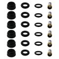 Version Set Of 6 Fuel Injector Service Repair Kit O-rings Filters Seals Pintle Caps For Pontiac Montana 05-00