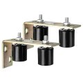 Slide Gate Guide Roller 2 Set With L Rear Post Bracket Universal Nylon Ball Bearing 1 7 In Black 