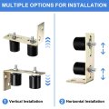 Slide Gate Guide Roller 2 Set With L Rear Post Bracket Universal Nylon Ball Bearing 1 7 In Black