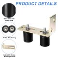 Slide Gate Guide Roller 2 Set With L Rear Post Bracket Universal Nylon Ball Bearing 1 7 In Black