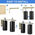 Slide Gate Guide Roller 2 Set With L Rear Post Bracket Universal Nylon Ball Bearing 1 7 In Black