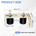 Slide Gate Guide Roller 2 Set With L Rear Post Bracket Universal Nylon Ball Bearing 1 7 In Black
