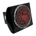 Elektroplate Officially Licensed Game Of Thrones House Targaryen All Metal Black Hitch Cover For Trucks And Suvs Fits Standard 