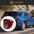 Dasbecan Right Passenger Side Tail Light For 2020-2024 Ford Explorer Halogen Led Rear Replace Lb5z13404f Fo2801275