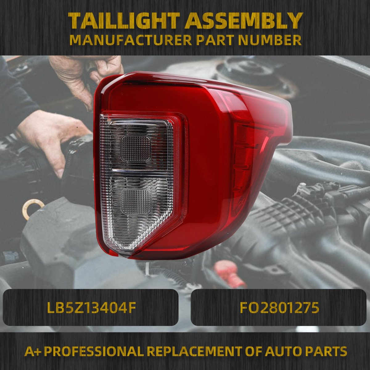 Dasbecan Right Passenger Side Tail Light For 2020-2024 Ford Explorer Halogen Led Rear Replace Lb5z13404f Fo2801275