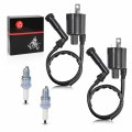 Moto1988 Ignition Coil Pack R L Spark Plug Cap For Yamaha Virago 700 750 1000 1100 Xv700 Xv750 Xv1000 Xv1100 1984-1999