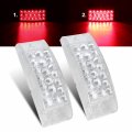 Ledvillage 6a Sealed Rectangular Clear Lens Red Light Brake Lights Dual Mode Brightness Side Marker Lamps For Trailer Lorry Bus 
