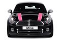 The Pixel Hut Gs00215 French Pink With White Border Hood Stripes For Mini Cooper And S 2007-2013 