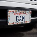 Superman Button Pattern License Plate Tag Frame