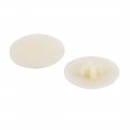 Uxcell 17mm Dia 4mm Thickness Round Shape Cross Plastic Phillips Screw Cap Beige 100pcs