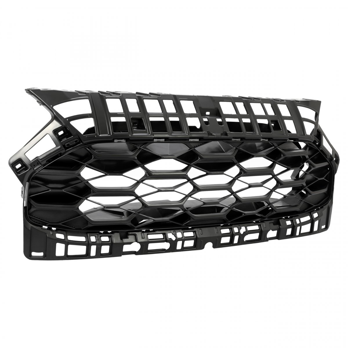 Front Upper Grille Grill For 2023-2024 Honda Hr-v Hrv All Bumper Hood Black