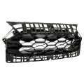 Front Upper Grille Grill For 2023-2024 Honda Hr-v Hrv All Bumper Hood Black