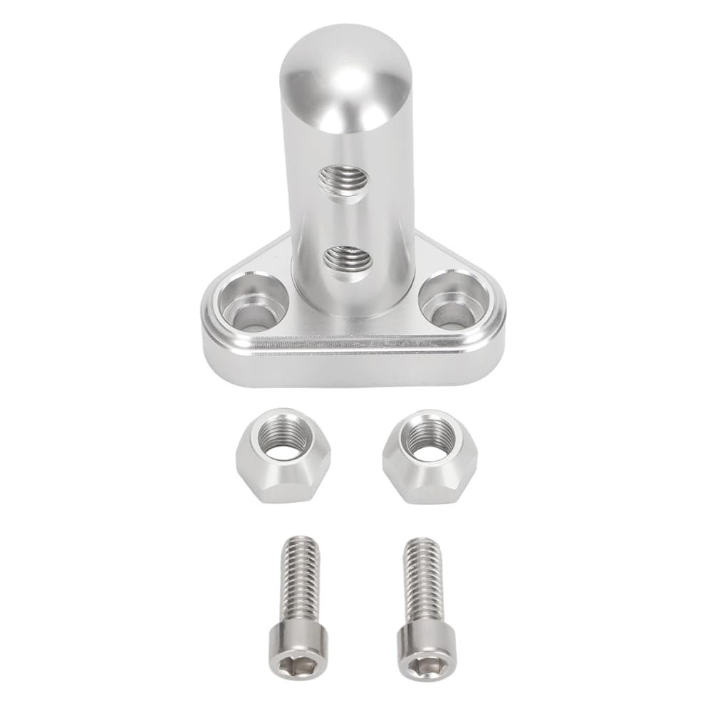 Aluminum Double Stud Throttle Cable Bracket For Gm Body With 3 In Linkage Cam Polished Finish