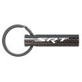 Dodge Jeep Chrysler Srt Logo Black Real Carbon Fiber Custom Designed Tube Style Key Chain