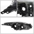 Black Housing Amber Side Projector Headlight Head Lamps Tool Kit Compatible With Mazda 3 10-13