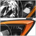 Black Housing Amber Side Projector Headlight Head Lamps Tool Kit Compatible With Mazda 3 10-13