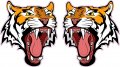 Stickertalk Mirrored Tiger Head Mascot Stickers 1 Sheet Of 2 Each 6 Inches By 3 