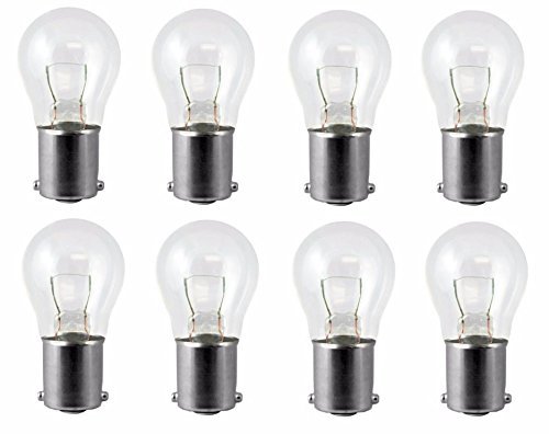 Whatapart Set Of 8 Ba15s Small Indicator Clear Bulb 12v 10w
