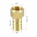 Uxcell Brass Barb Hose Fitting Connector Adapter 12mm Barbed X G1 4 Female Pipe 6pcs