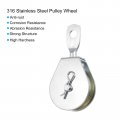 Uxcell 110mm Single Pulley Block Iron Hanging Wire Towing Wheel Cable Rope Runner Roller In Zinc Plated