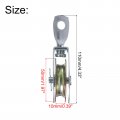 Uxcell 110mm Single Pulley Block Iron Hanging Wire Towing Wheel Cable Rope Runner Roller In Zinc Plated