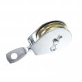 Uxcell 110mm Single Pulley Block Iron Hanging Wire Towing Wheel Cable Rope Runner Roller In Zinc Plated