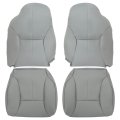 Driver Passenger Bottom Top Lean Back Replacement Leather Seat Covers Gray For Dodge Ram 1500 2500 3500 1998 1999 2000 2001 