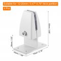 Uxcell Office Desk Partition Support Bracket 4pcs Divider Clamp Brackets Screen Clip Holders For 12-20mm Thick Matt White
