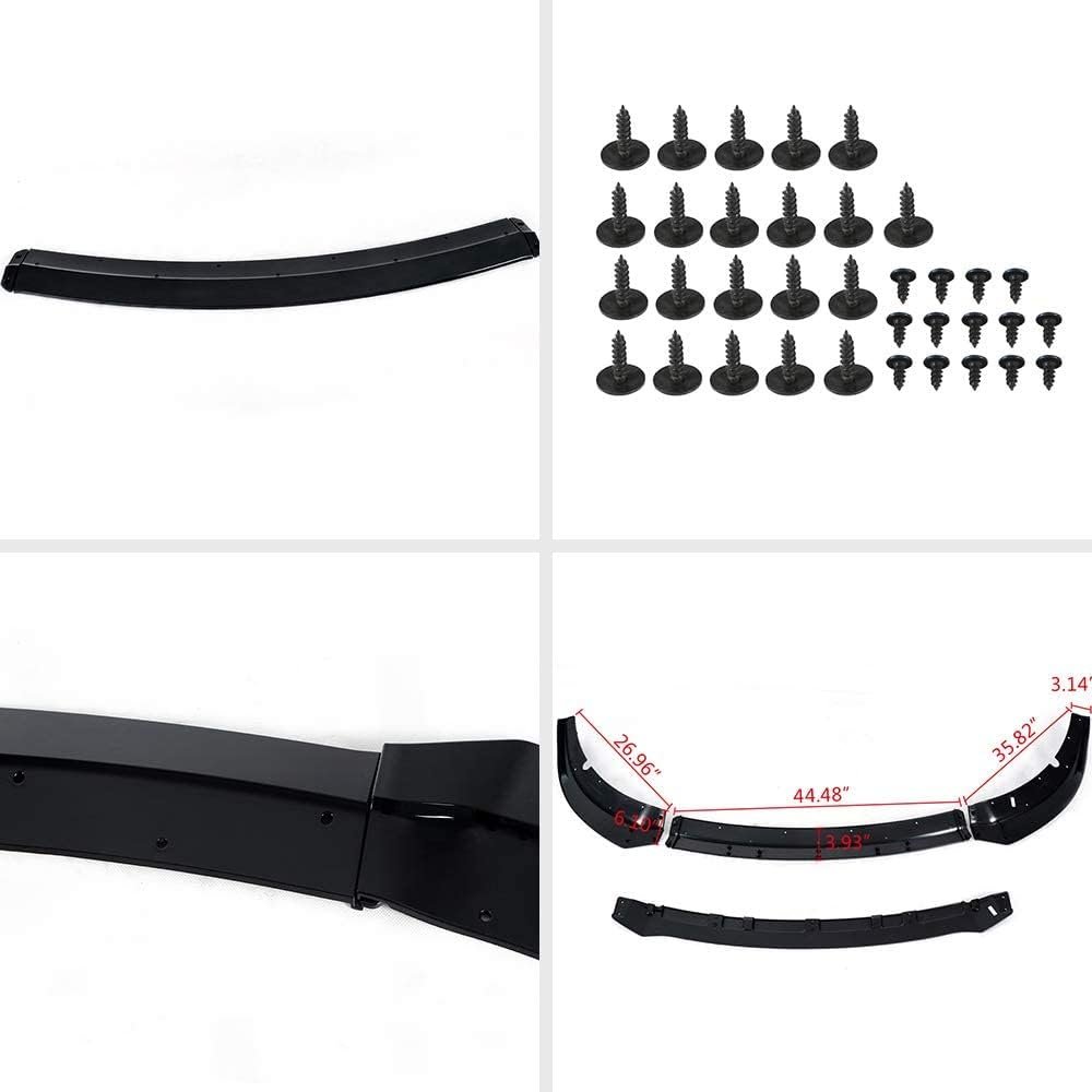 4pcs Front Bumper Lip Splitter Body Kit Spoiler Wing For Dodge Charger Srt 2015-2022