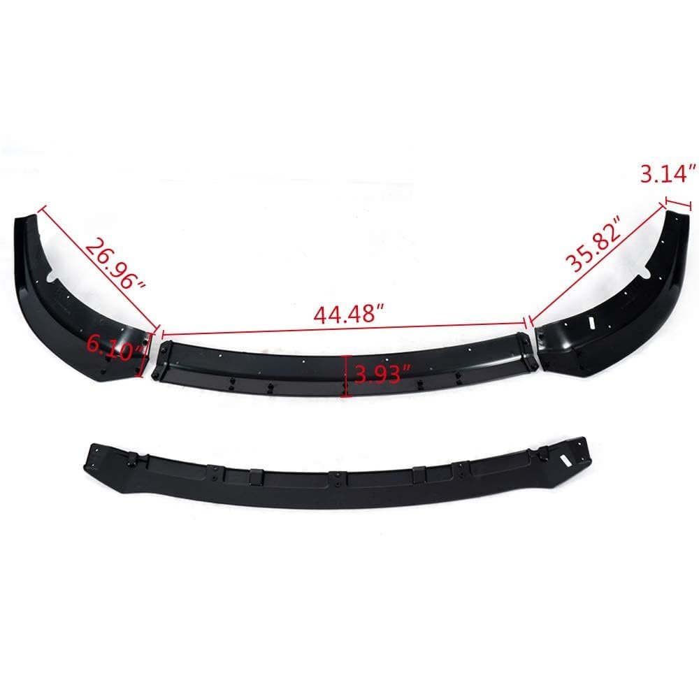 4pcs Front Bumper Lip Splitter Body Kit Spoiler Wing For Dodge Charger Srt 2015-2022