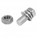Uxcell M5 X 12mm 304 Stainless Steel Phillips Hex Head Bolts Nuts W Washers 10 Sets