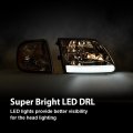 Led Drl Headlights For Ford Expedition 1997-2002 Fit F150 1998-2003 F250 1997-1999 Bumper Headlamp W Corner Lamps Clear Lens
