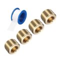 4pcs 1 4 Bsp Brass Pipe Plug Fitting Male Thread Internal Hex Socket Cap Countersunk For Sealing Port Pneumatic Solenoid Valve 