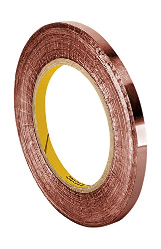 Tapecase 1182 Copper Acrylic Adhesive Double-sided Foil Tape With Conductive Adhesive-converted From 3m 18 Yds Length 0 438
