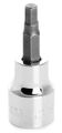 W38877 8 In Drive 3 16 Hex Bit Socket Chrome Vanadium Alloy Steel With Polished Nickel Finish And Recessed Edges Sae Style 
