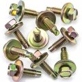 Rexka 10pcs 5 16 Hex Head Sems Body Fender Bolts For Ford Lincoln Mercury Yellow Zinc 384931-s36 384931s36 -18 X 1-1 