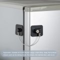 Adhesive Refrigerator Lock Keyed Rectangular Gate Latches For Kitchen Furniture Sliding Closet And Drawer Black Pack Of 2 257mm