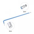 Uxcell 3mm Ball End Hex Key Wrench L Shaped Long Arm S2 Steel Repairing Tool