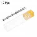 Uxcell 10pcs Spiral Cnc Router Bits 3 175mm Diameter 1 8 Shank Up Cut 2 Flutes Solid Carbide End Mill Milling With 25mm Length