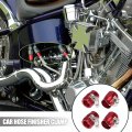 X Autohaux 4pcs An6 Hex Red Car Hose Finisher Flexible Rubber Pipe Clamp With Screw Band Adapter Fitting For Oil Fuel Water