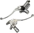 1 Universal Silver Motorcycle Handlebar Hydraulic Brake Master Cylinder Clutch Lever For Honda 1988-2020 