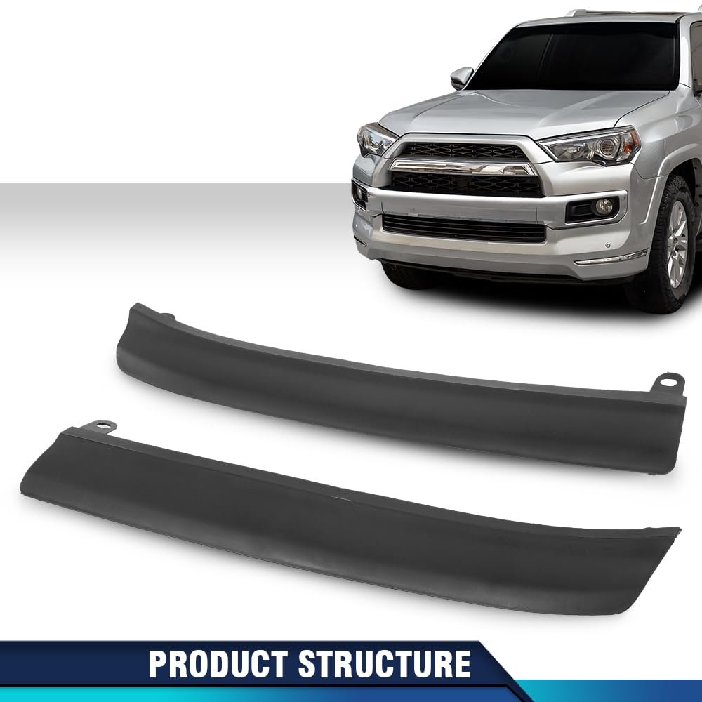 Front Lower Bumper Valance Support Left And Right For Toyota 4runner Limited 2014 2015 2016 2017 2018 2019 2020 2021 Black