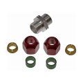 Air Conditioning Line Connector Aluminum Brass Rubber Compression Fitting 25 4 Mm End 1 Outside Diameter 180 Degrees Angle 