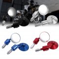 7 8 Red Hand Bar Rear View Mirrors Keenso Adjustable 3 Round End Side Motorcycle Sidemirror Red