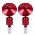7 8 Red Hand Bar Rear View Mirrors Keenso Adjustable 3 Round End Side Motorcycle Sidemirror Red